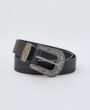 Floral patterns leather belt