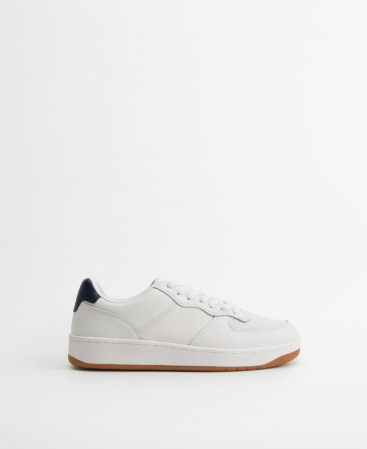 Leather maxi trainers