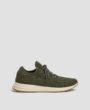 Sport running sneakers with basic form and fabric material