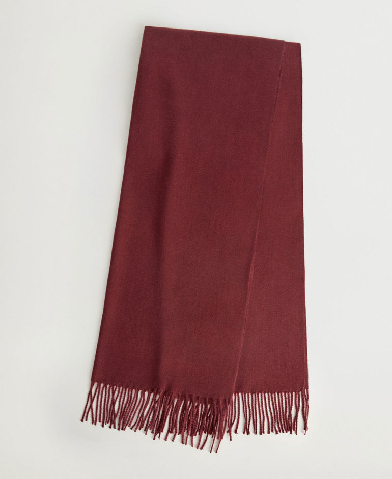 Red Fringe Scarf